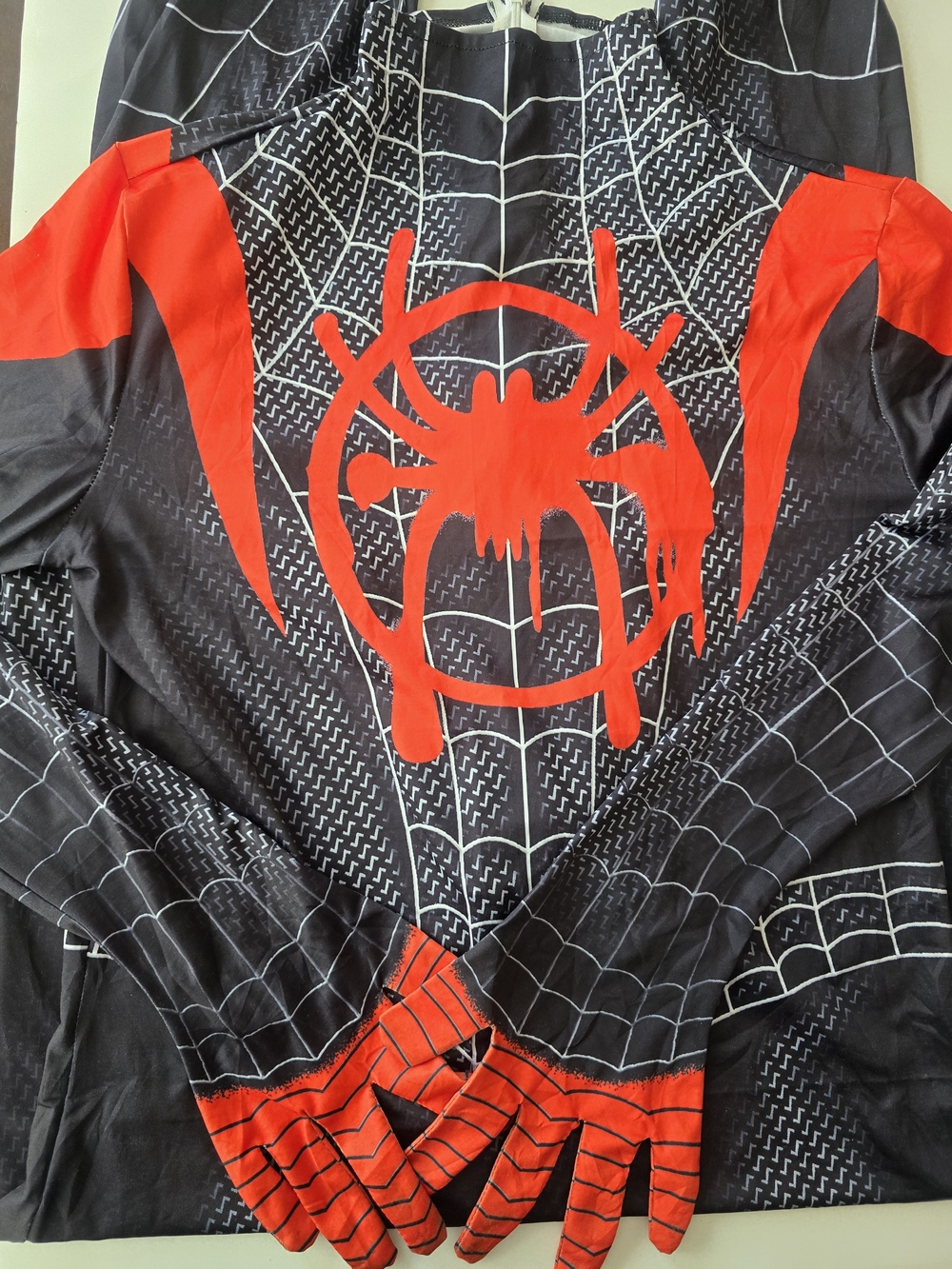 Mens Spider-man Miles Morales Superhero Costume - Black & Red